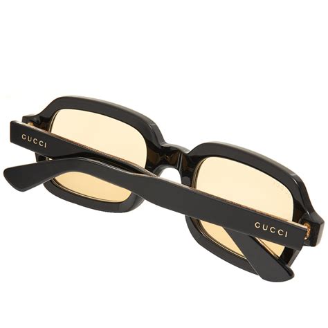 gucci vintage square frame sunglasses|gucci rectangular sunglasses with chain.